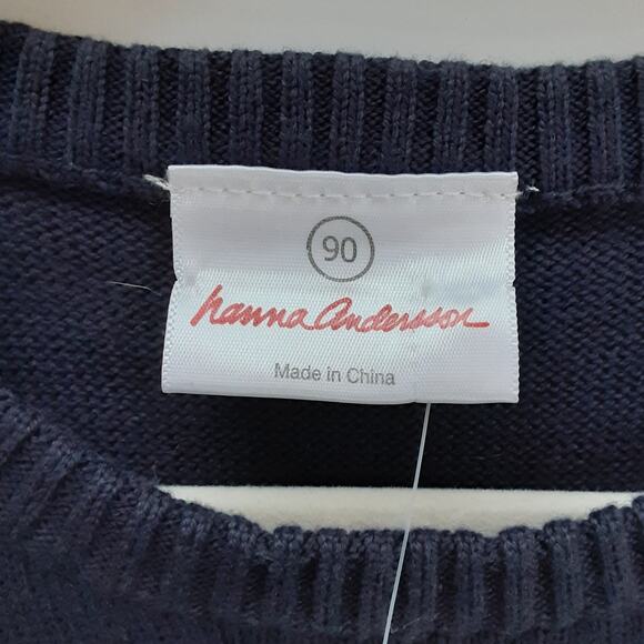 Hanna Andersson Ruffle Knit Sweater Dress Rainbow Heart Girls 2/3 Cap Sleeve NWT - Picture 4 of 8